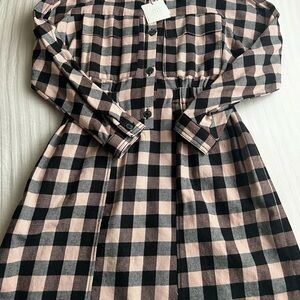 Zara Plaid shirt dress